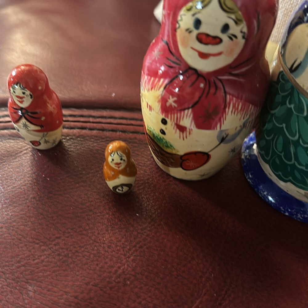 Russian nesting Snowmen - Picture 8 of 8